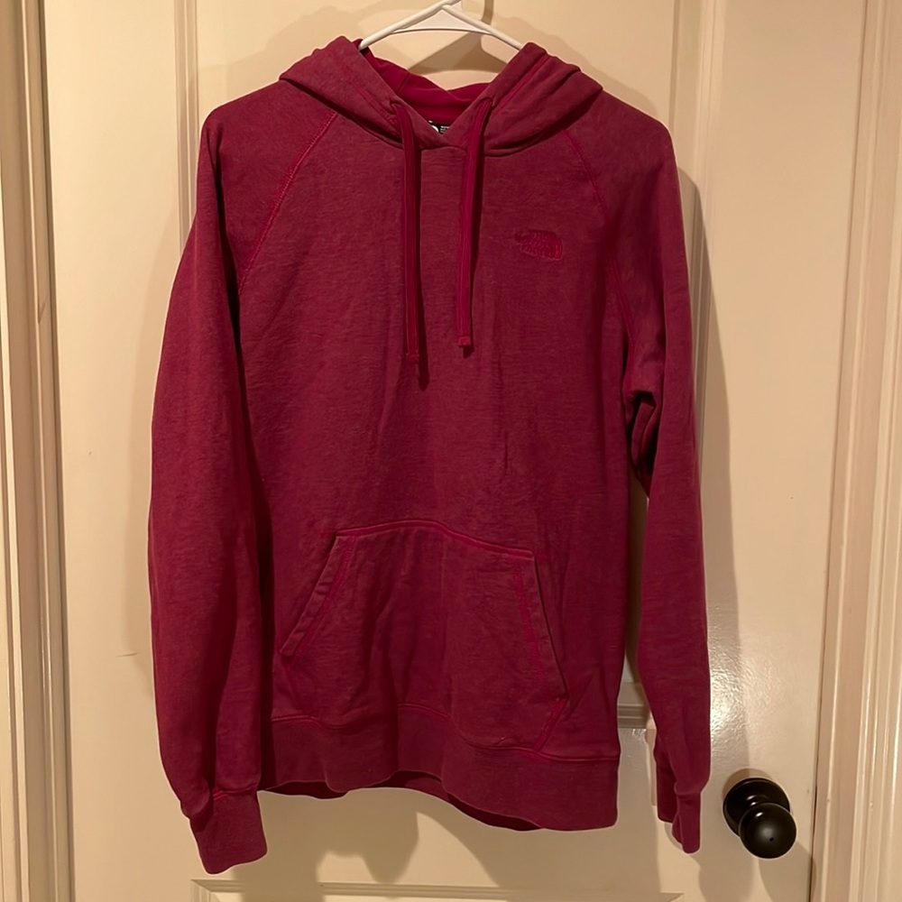 North Face Hoodie Raspberry color